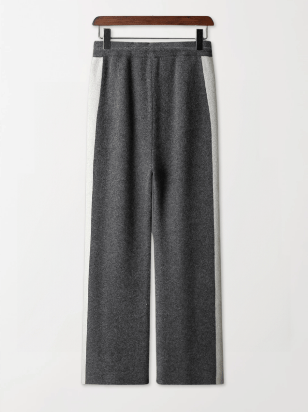 Striped Wool Straight-Leg Pants