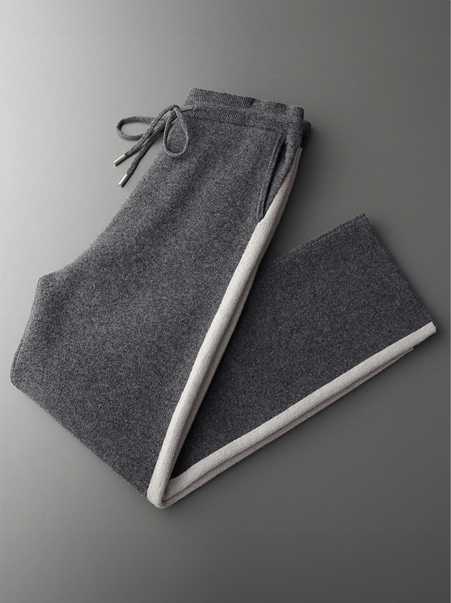 Striped Wool Straight-Leg Pants