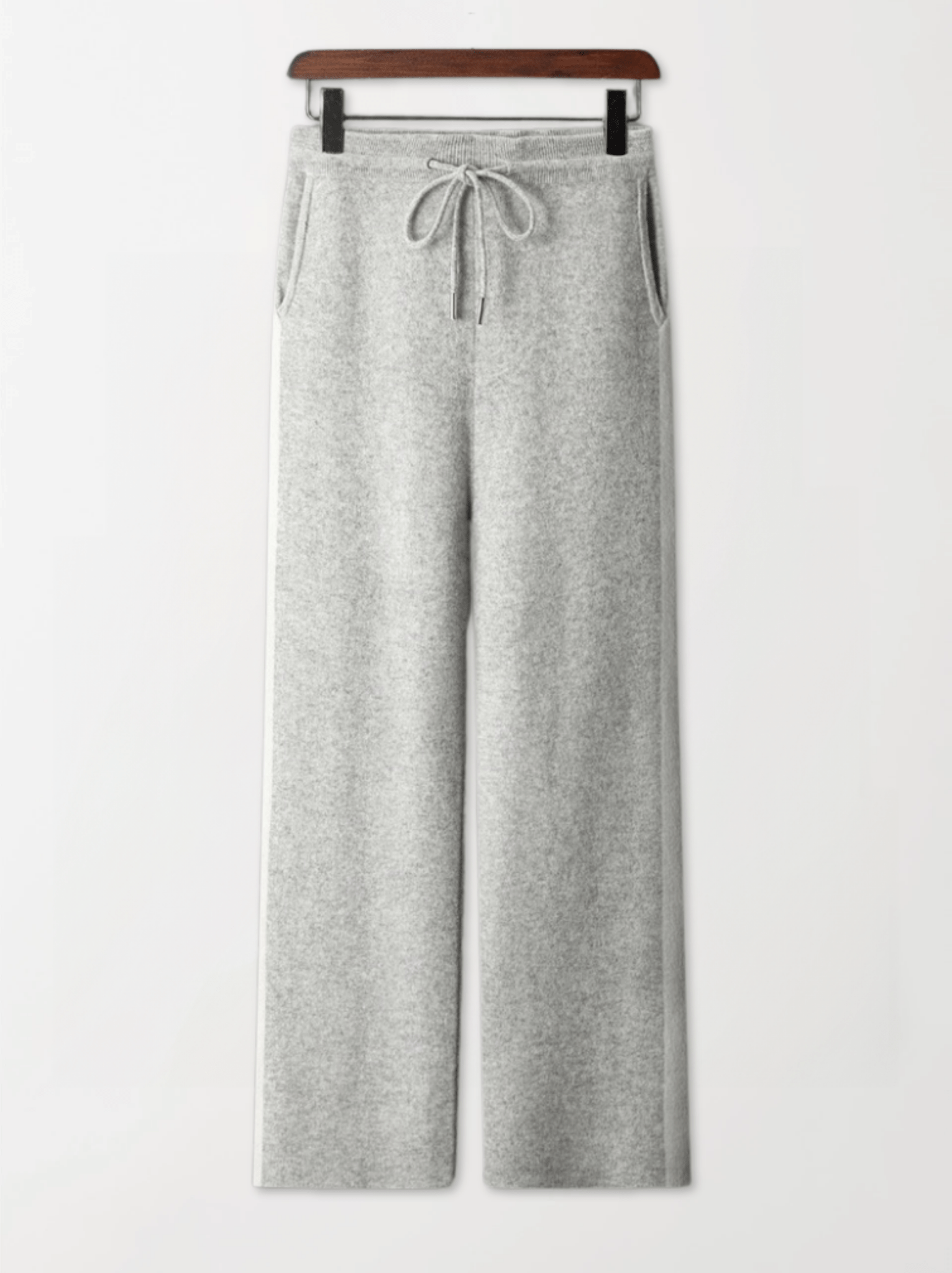 Striped Wool Straight-Leg Pants
