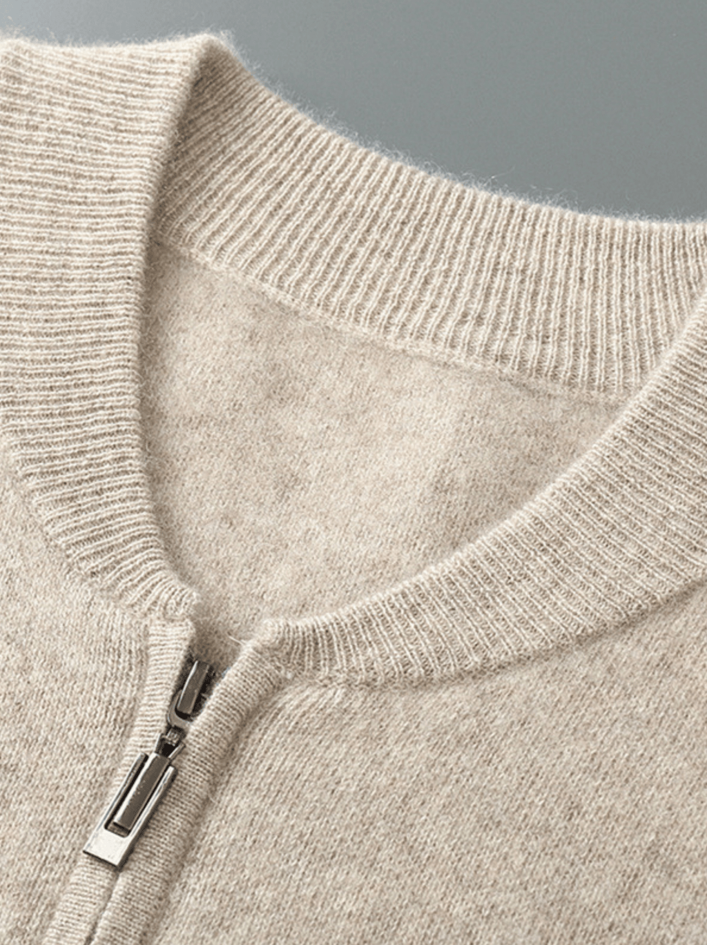 Lightweight Wool Zip Cardigan