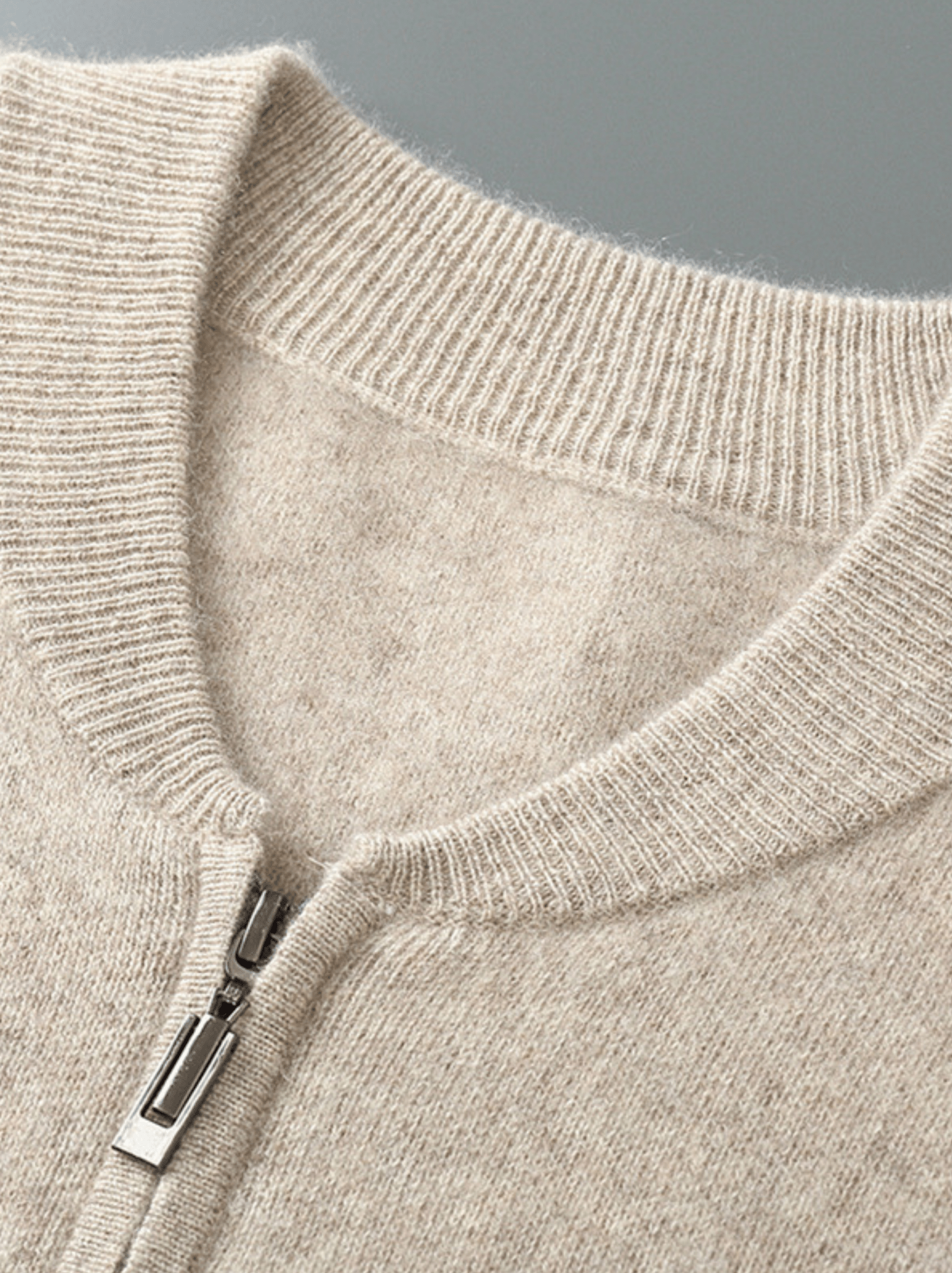 Lightweight Wool Zip Cardigan