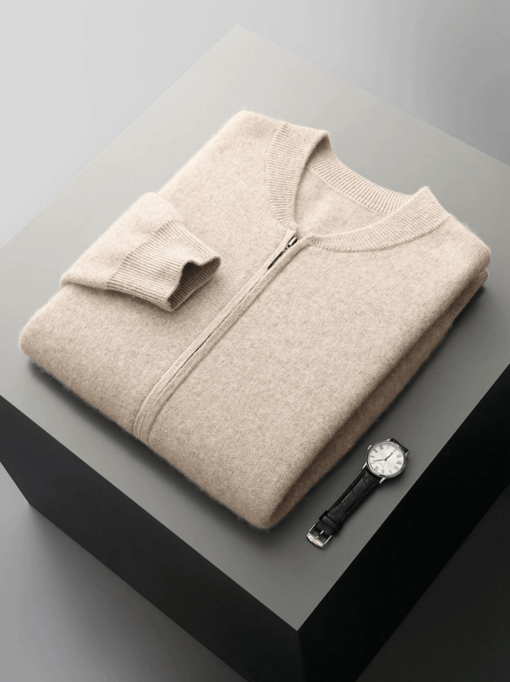 Lightweight Wool Zip Cardigan