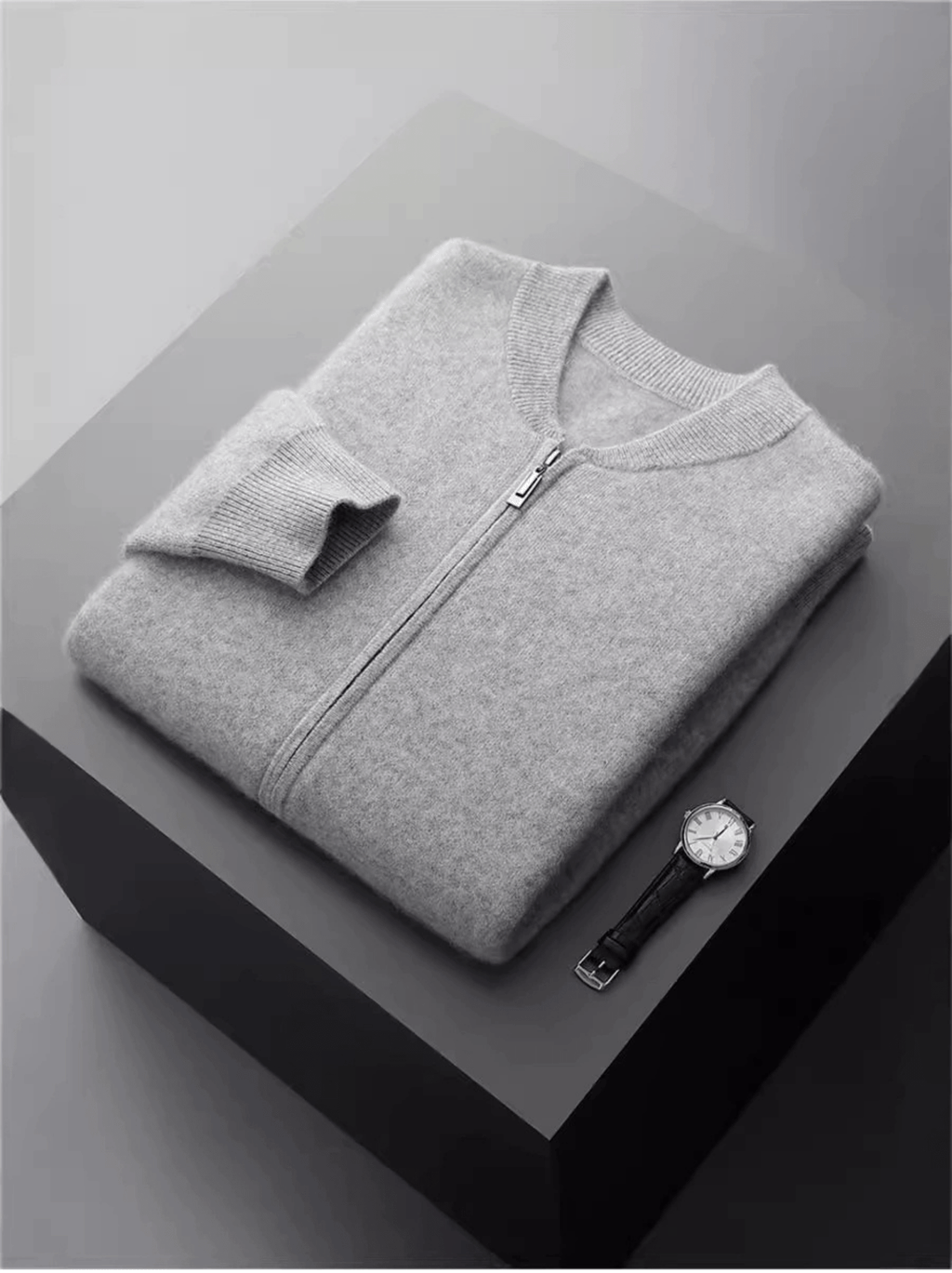Lightweight Wool Zip Cardigan