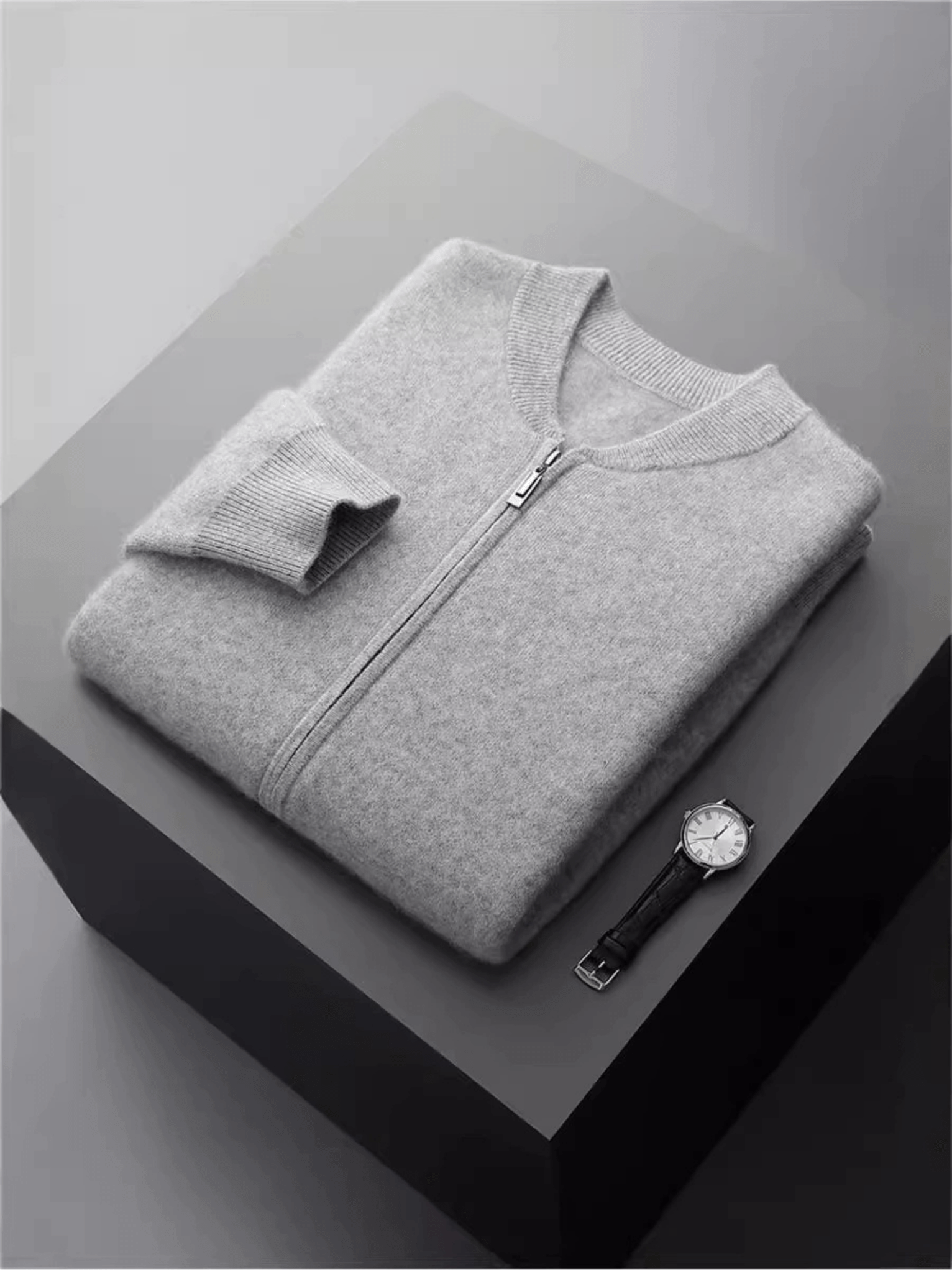 Lightweight Wool Zip Cardigan