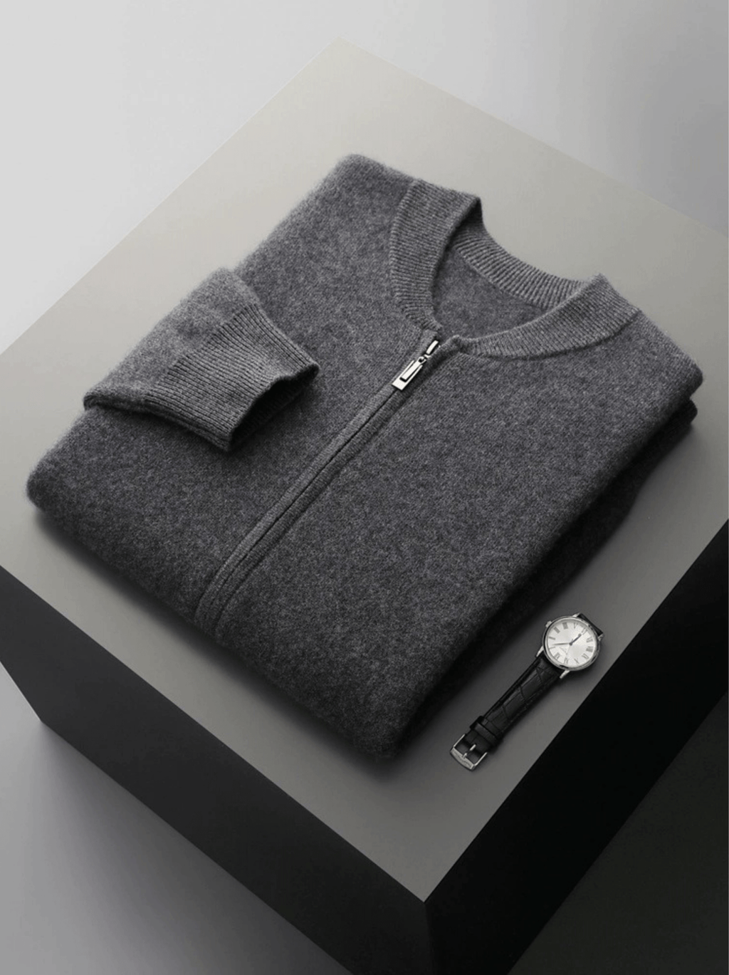 Lightweight Wool Zip Cardigan