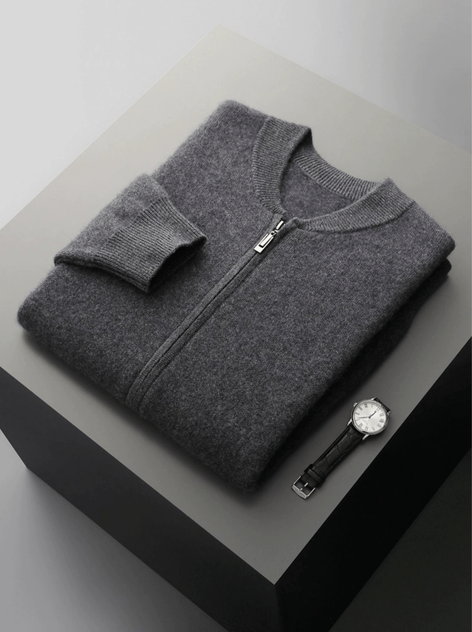 Lightweight Wool Zip Cardigan