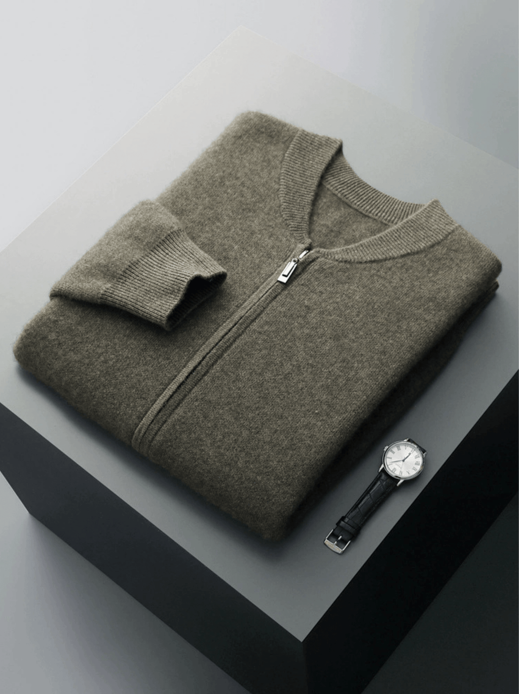 Lightweight Wool Zip Cardigan