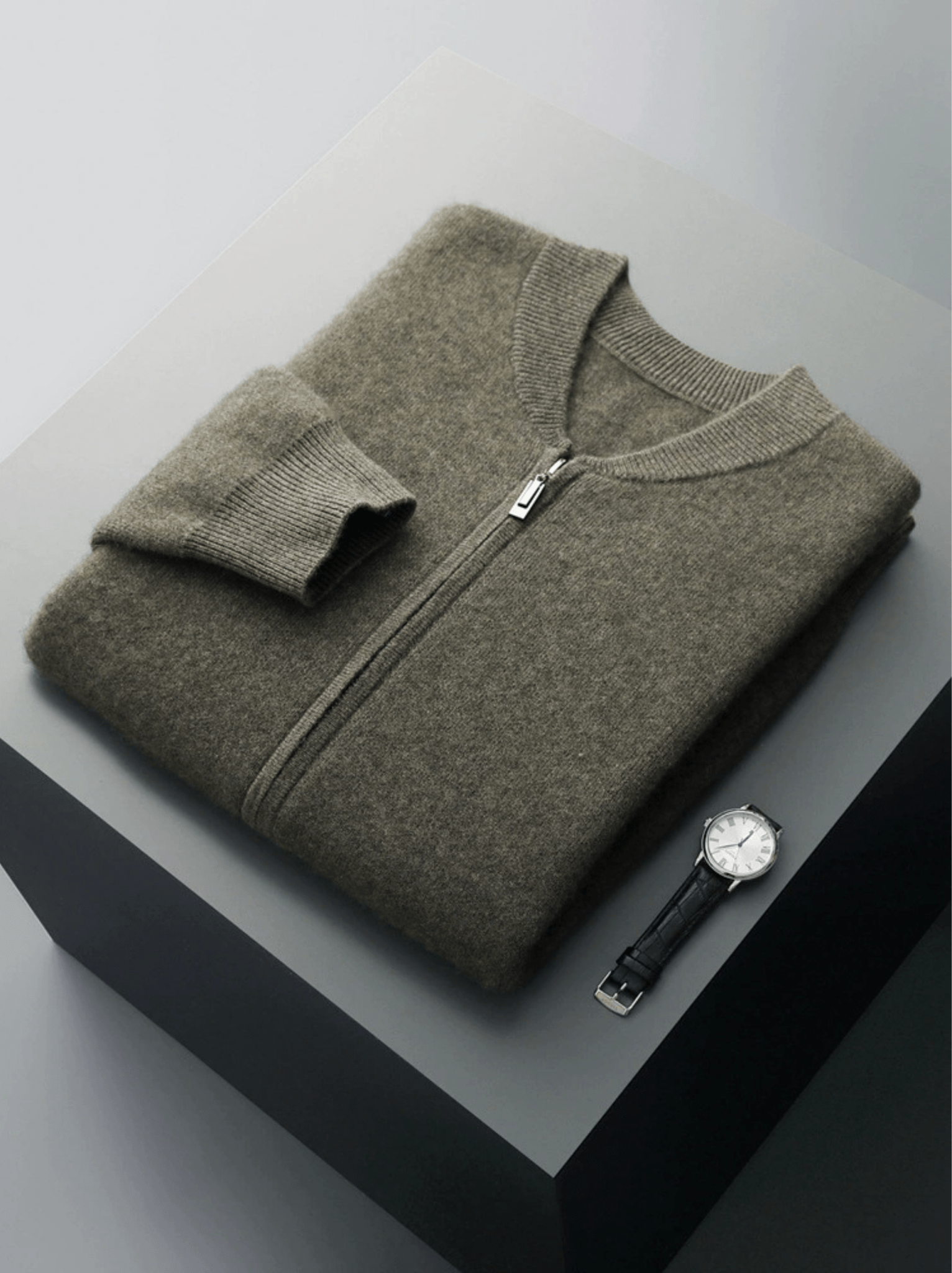 Lightweight Wool Zip Cardigan