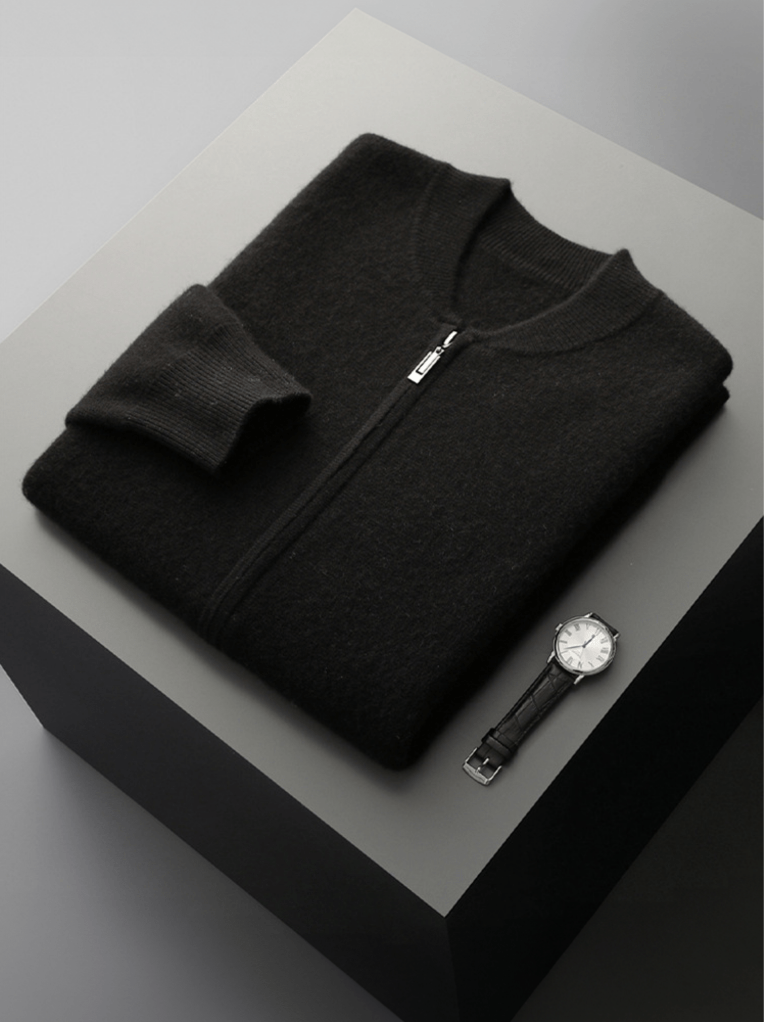 Lightweight Wool Zip Cardigan
