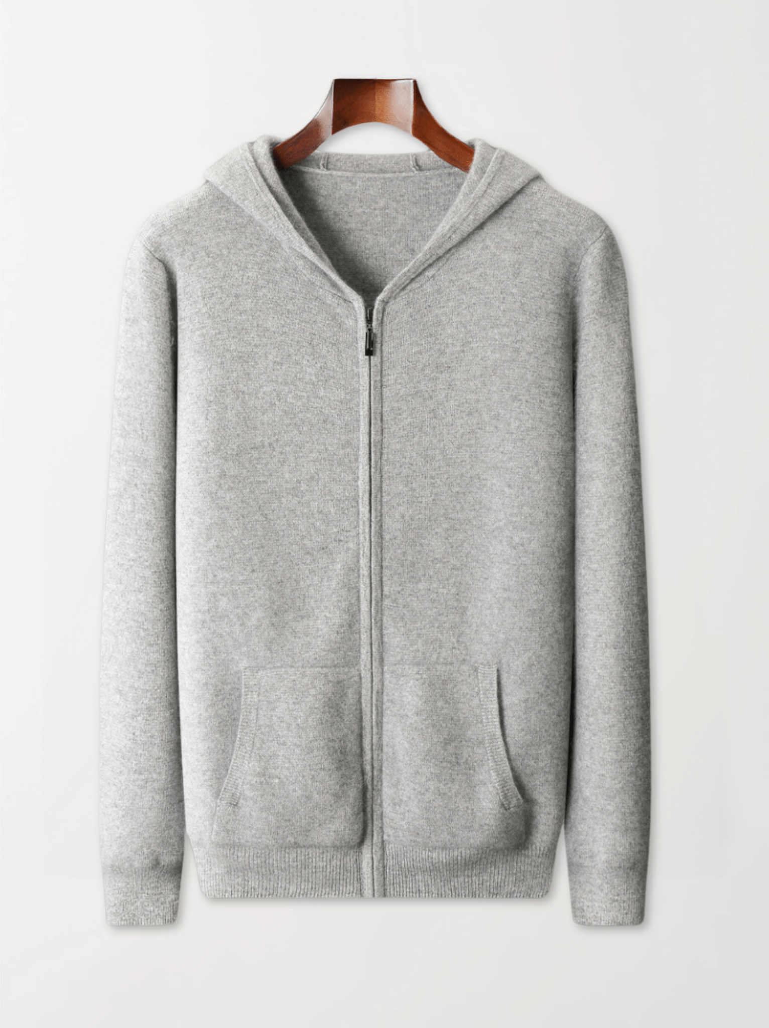 Zip-Up Wool Hoodie Comfort Set