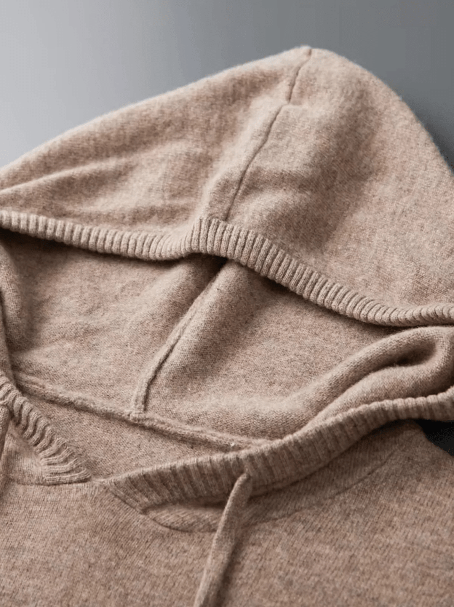 Calvin Hart Ribbed Wool Hooded Pullover