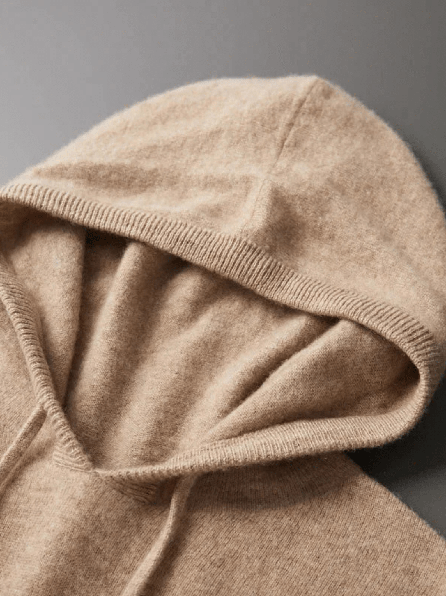 Lightweight Wool Hoodie No-Zip