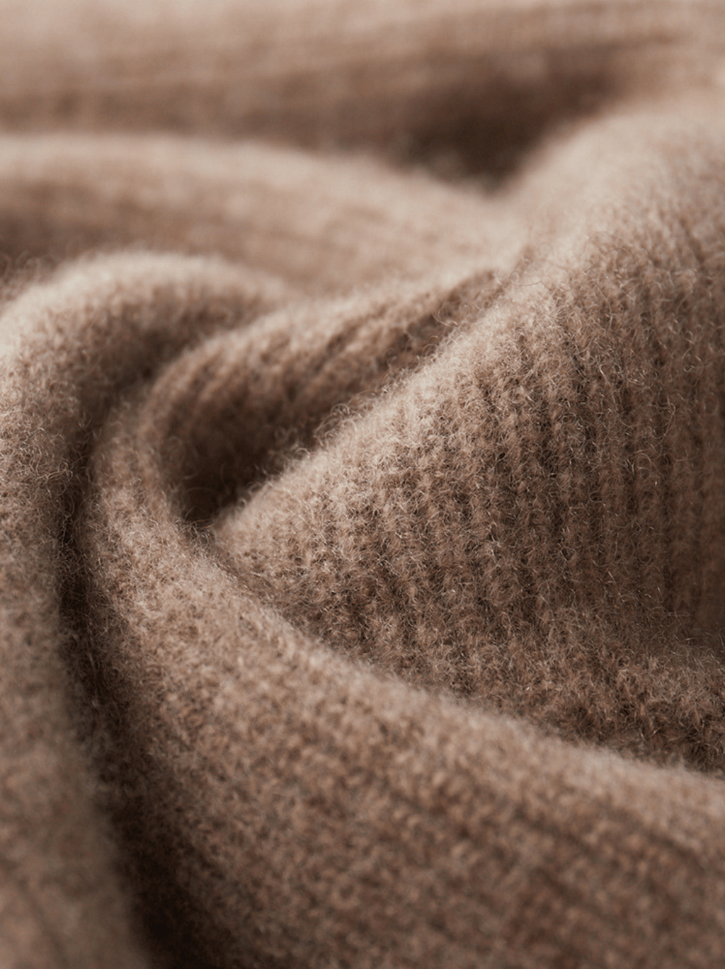 Ribbed Wool Zip Hoodie