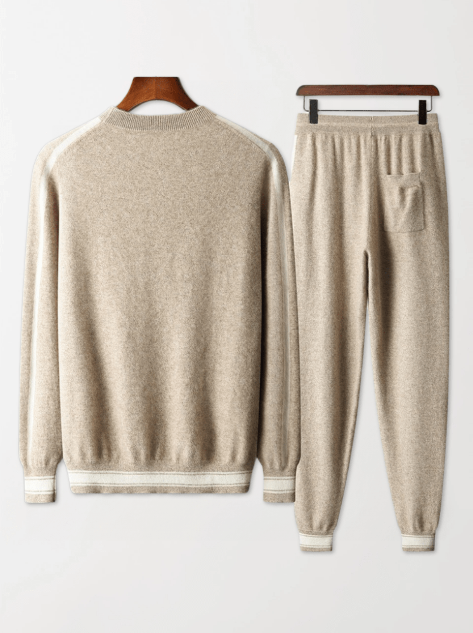 Calvin Hart Cashmere Striped Trim Lounge Set