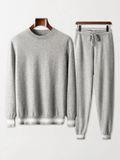 Cashmere Striped Trim Lounge Set