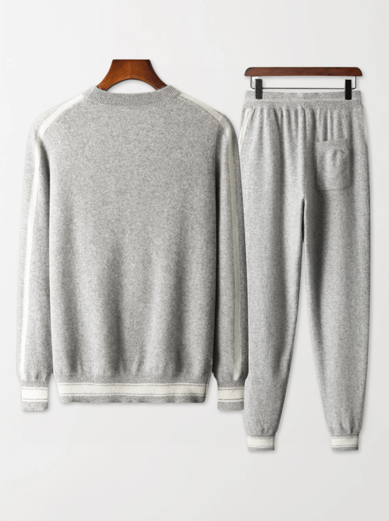 Cashmere Striped Trim Lounge Set