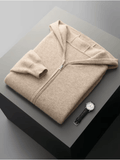 Relaxed Fit Wool Zip Hoodie