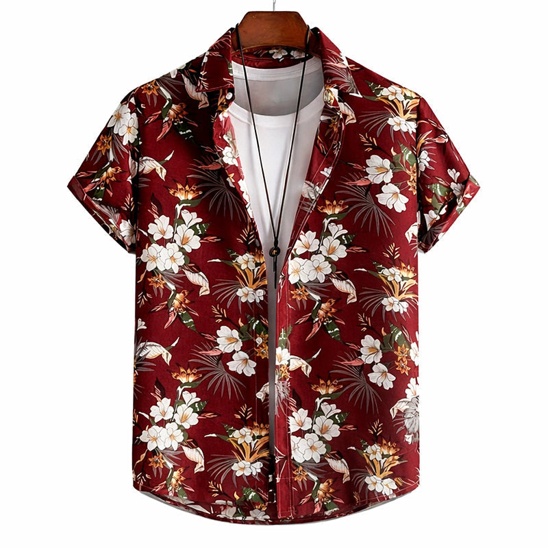 Alessandro Veneti Hawaiian Style Button-Up Shirt