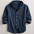 Alessandro Veneti Hooded Button-Up Shirt