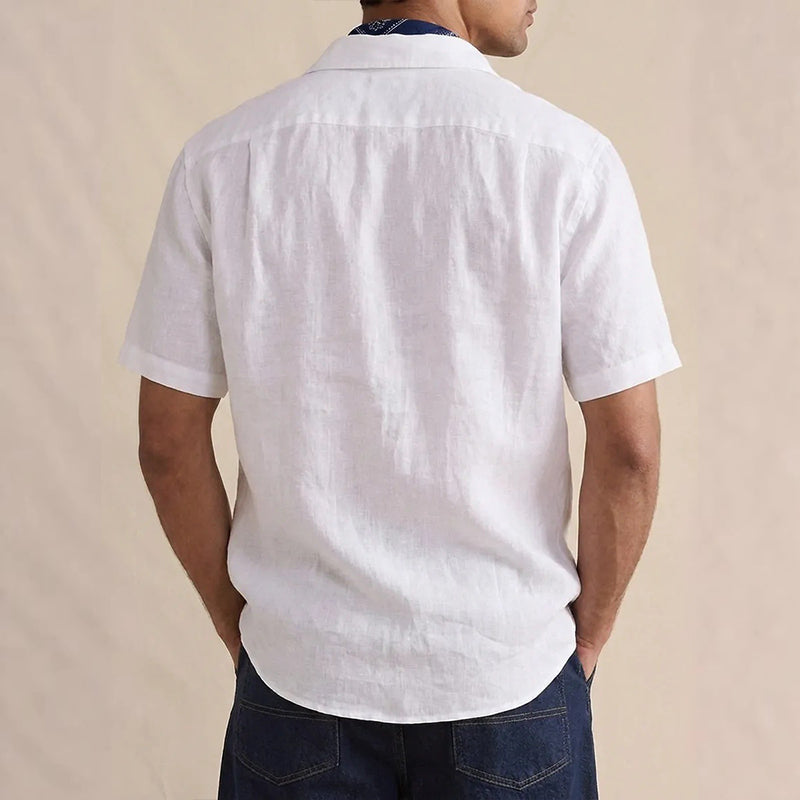 Eric - Men's Linen Casual Short Sleeve Button Up Shirt