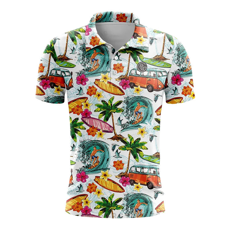 Felix Grant Printed Golf Polo Shirt