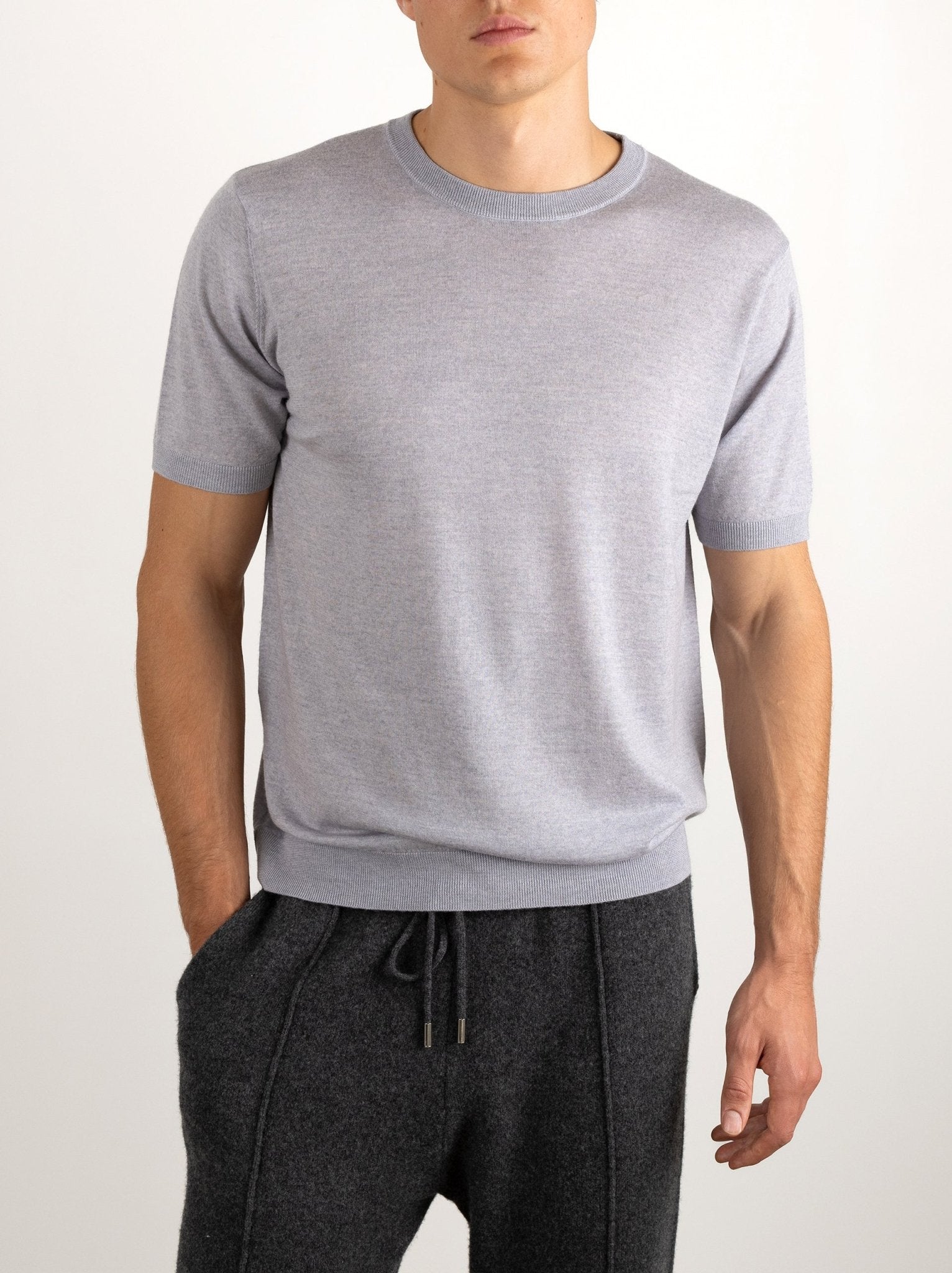 Short-sleeve Casual Wool T-Shirt