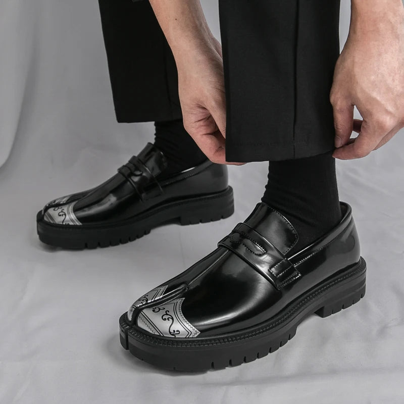 Lorenzo Vitali Split-Toe Loafers with Ornamental Detail