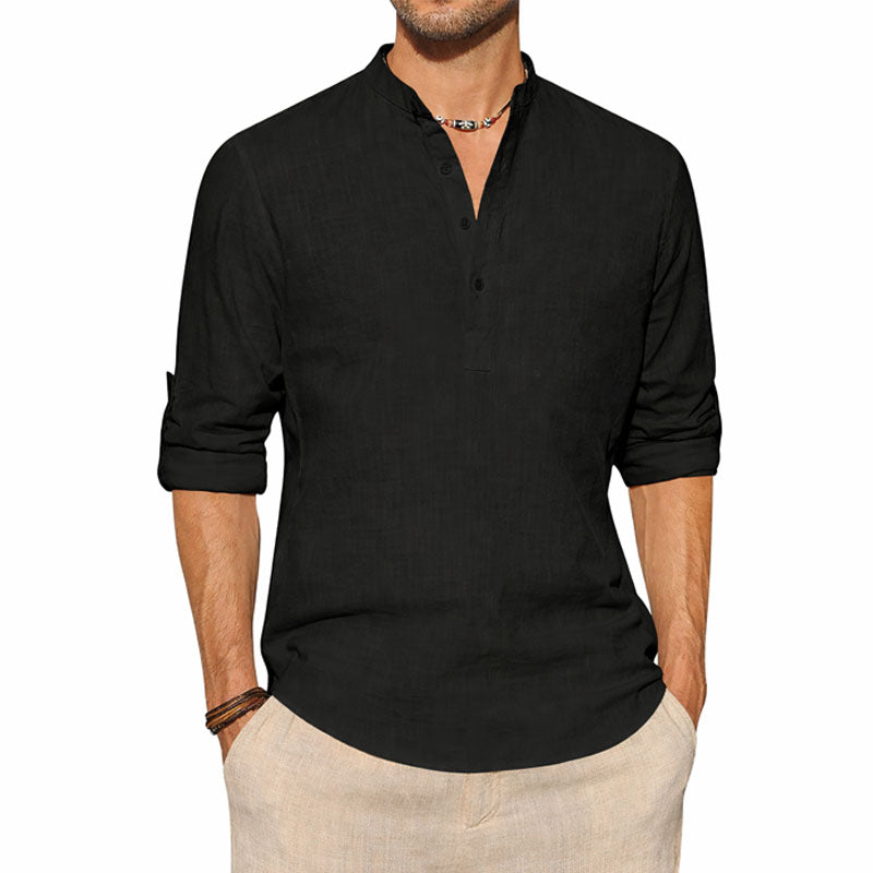 Lorenzo Vitali Long Sleeve Henley Shirt
