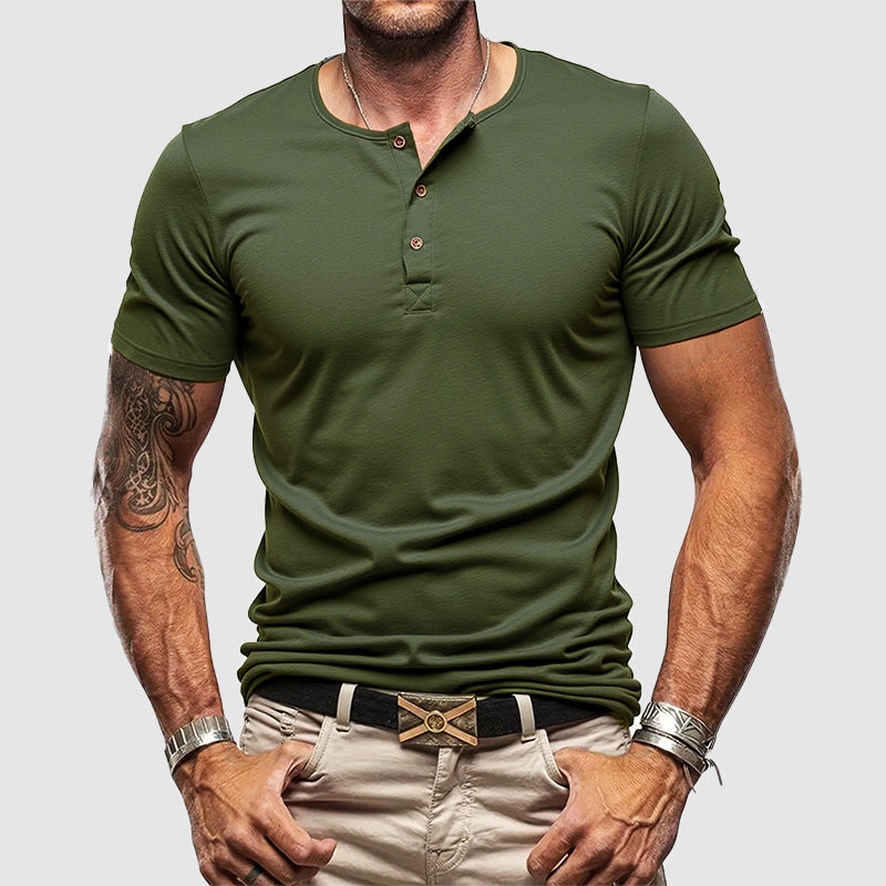 Roberto Russo Active Fit Henley T-Shirt