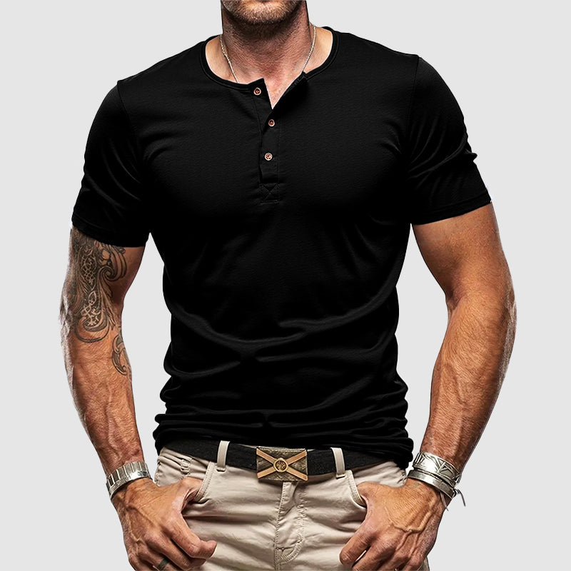 Roberto Russo Active Fit Henley T-Shirt