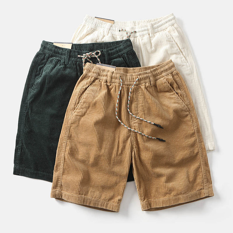 Roberto Russo Corduroy Drawstring Shorts