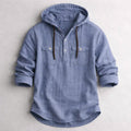 Roberto Russo Cotton Linen Hoodie Shirt