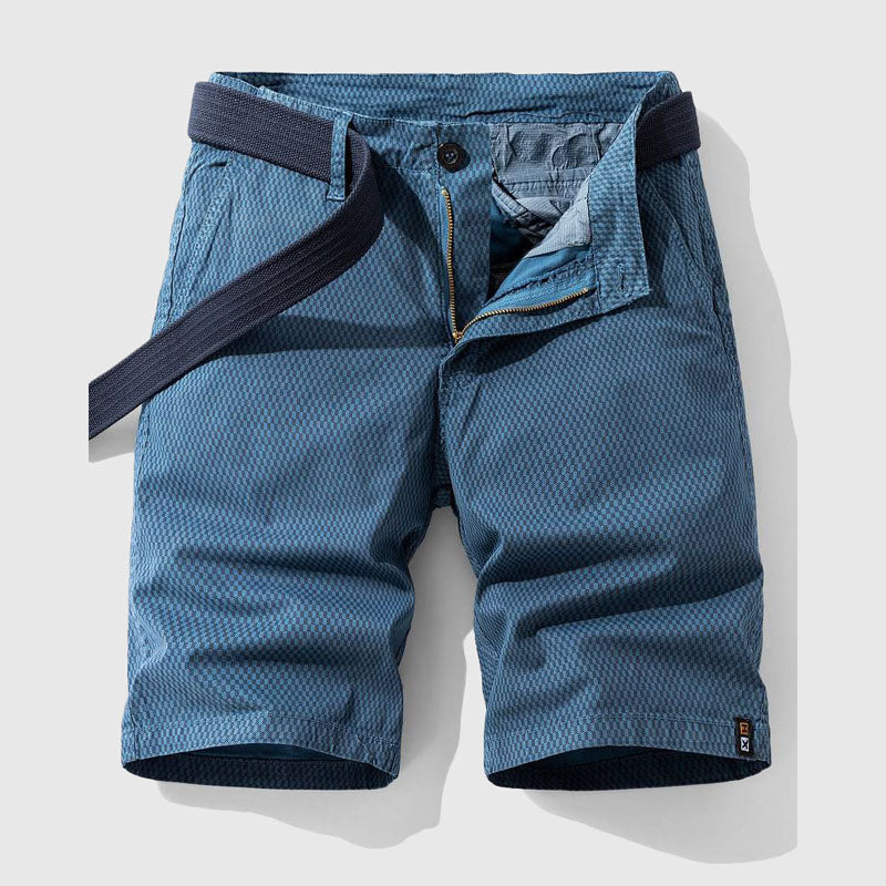 Roberto Russo Cotton Shorts with Textured Pattern