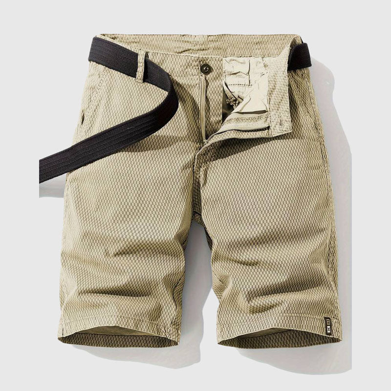 Roberto Russo Cotton Shorts with Textured Pattern