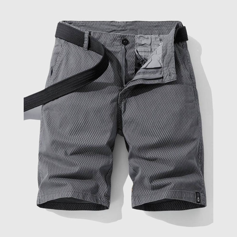 Roberto Russo Cotton Shorts with Textured Pattern