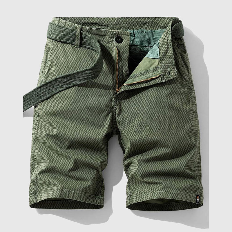 Roberto Russo Cotton Shorts with Textured Pattern