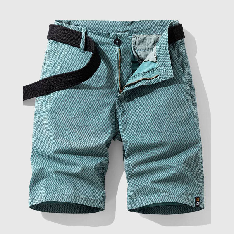 Roberto Russo Cotton Shorts with Textured Pattern