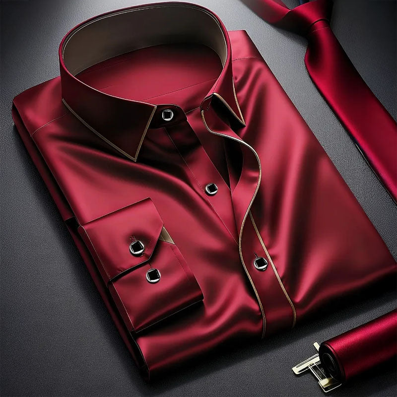Roberto Russo Long Sleeve Shirt with Contrast Trim