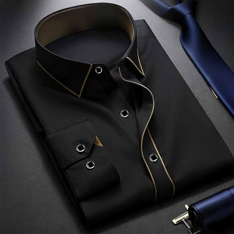 Roberto Russo Long Sleeve Shirt with Contrast Trim
