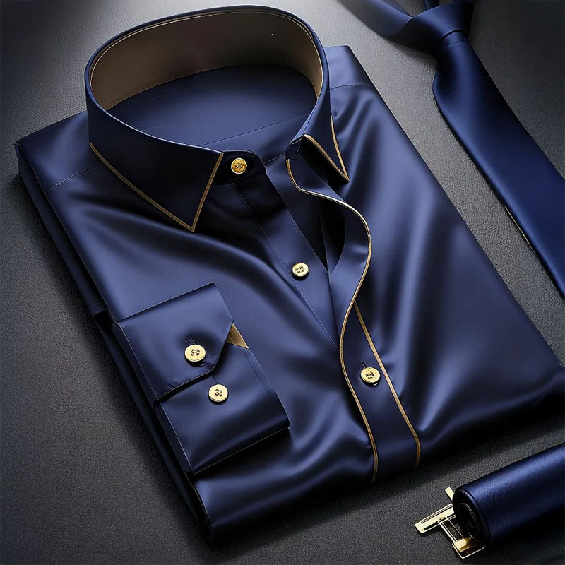 Roberto Russo Long Sleeve Shirt with Contrast Trim