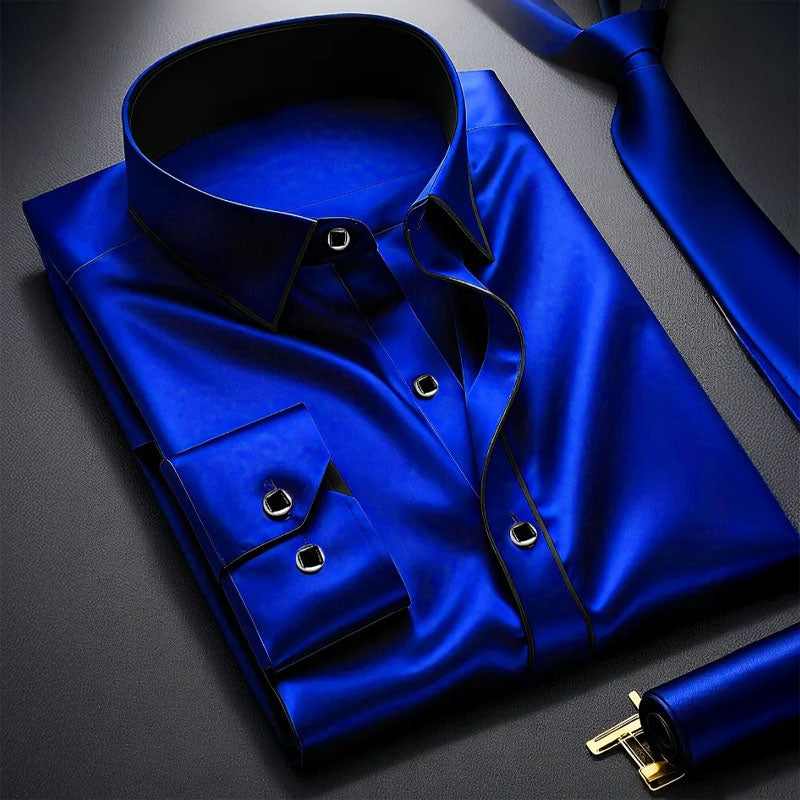 Roberto Russo Long Sleeve Shirt with Contrast Trim