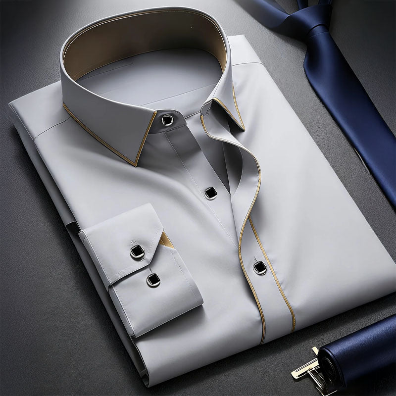 Roberto Russo Long Sleeve Shirt with Contrast Trim