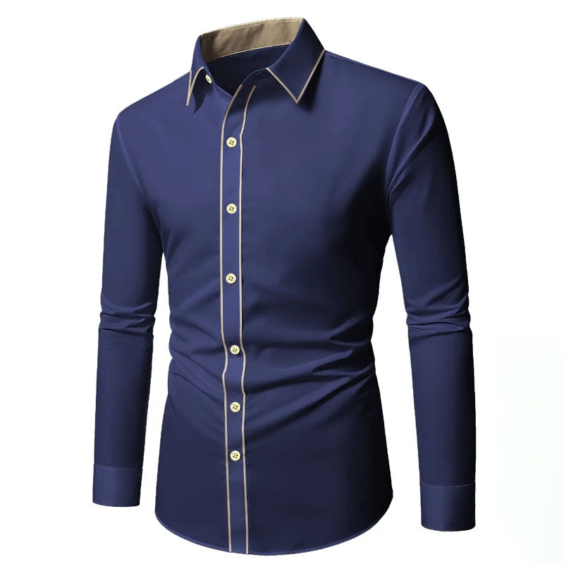 Roberto Russo Long Sleeve Shirt with Contrast Trim