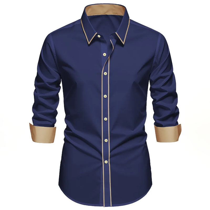 Roberto Russo Long Sleeve Shirt with Contrast Trim