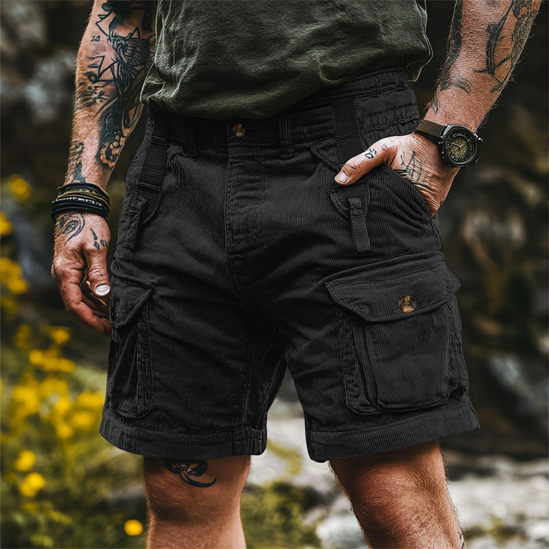 Roberto Russo Outdoor Corduroy Cargo Shorts