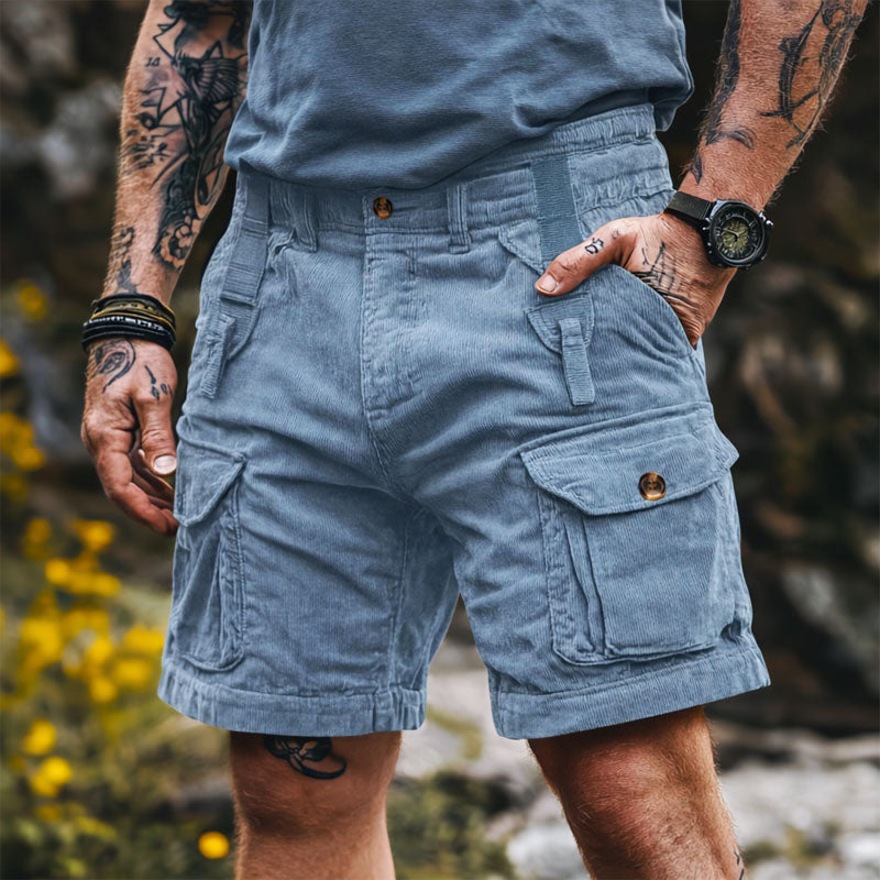 Roberto Russo Outdoor Corduroy Cargo Shorts