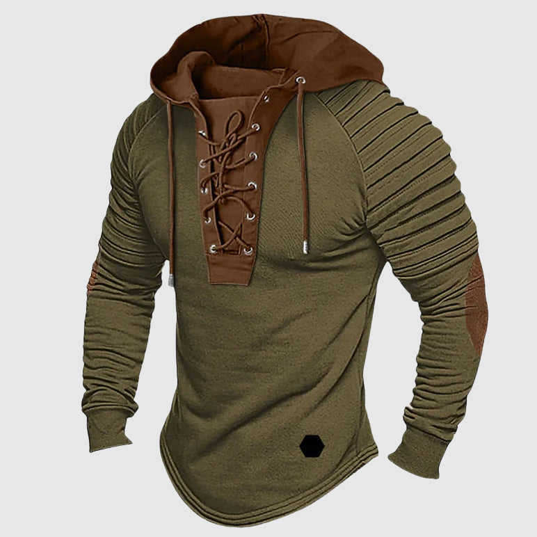 Roberto Russo Pioneer Lace-Up Hooded Sweater