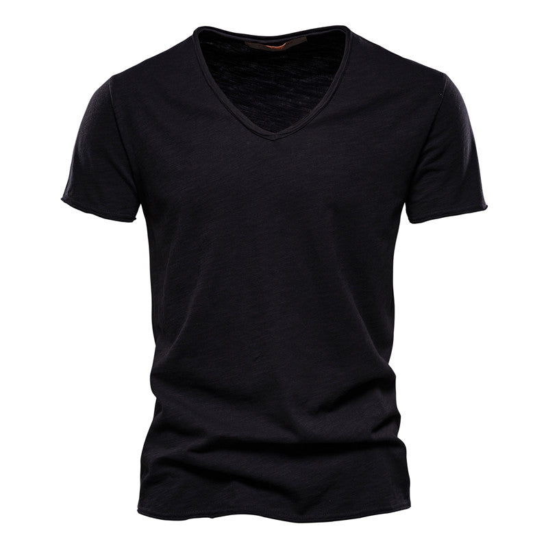 Roberto Russo V-Neck Cotton T-Shirt