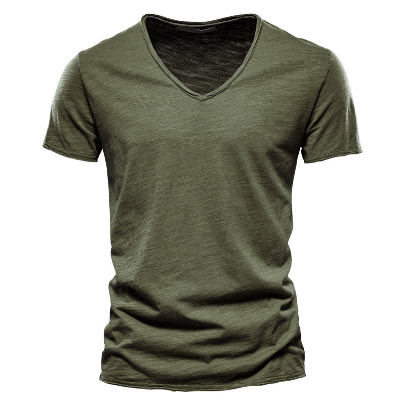 Roberto Russo V-Neck Cotton T-Shirt