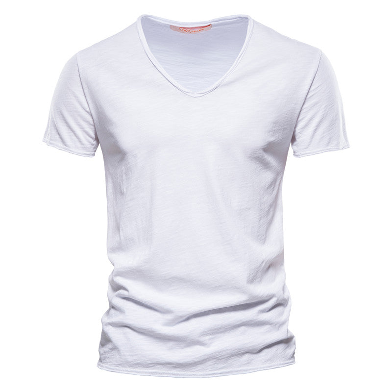 Roberto Russo V-Neck Cotton T-Shirt